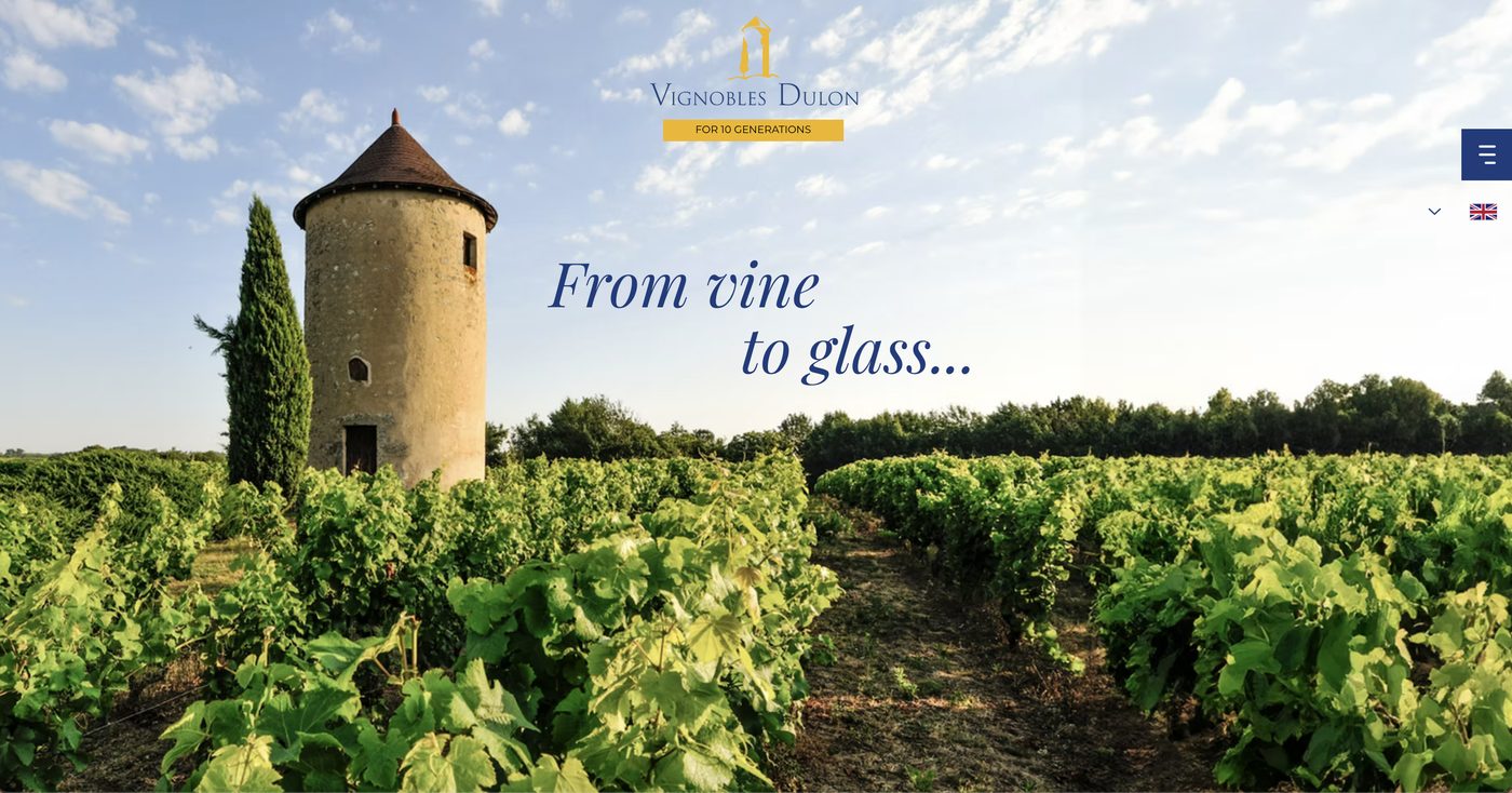Vignobles Dulon website