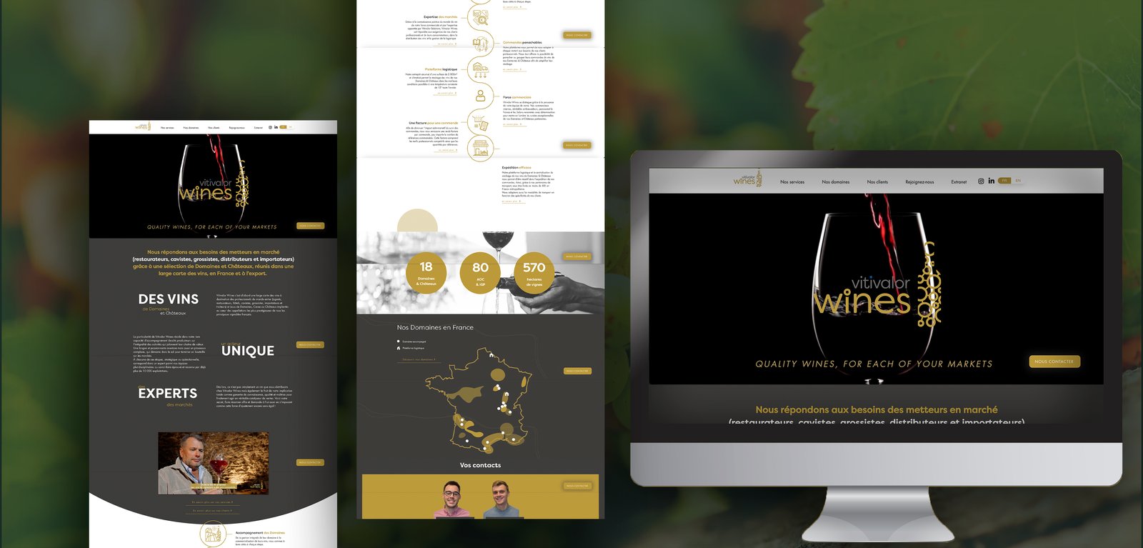 Site web Vitivalor Wines