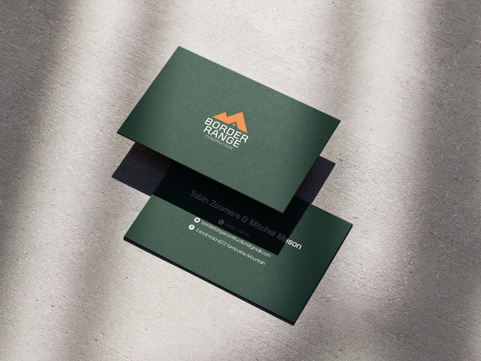 Border Range Construction business card