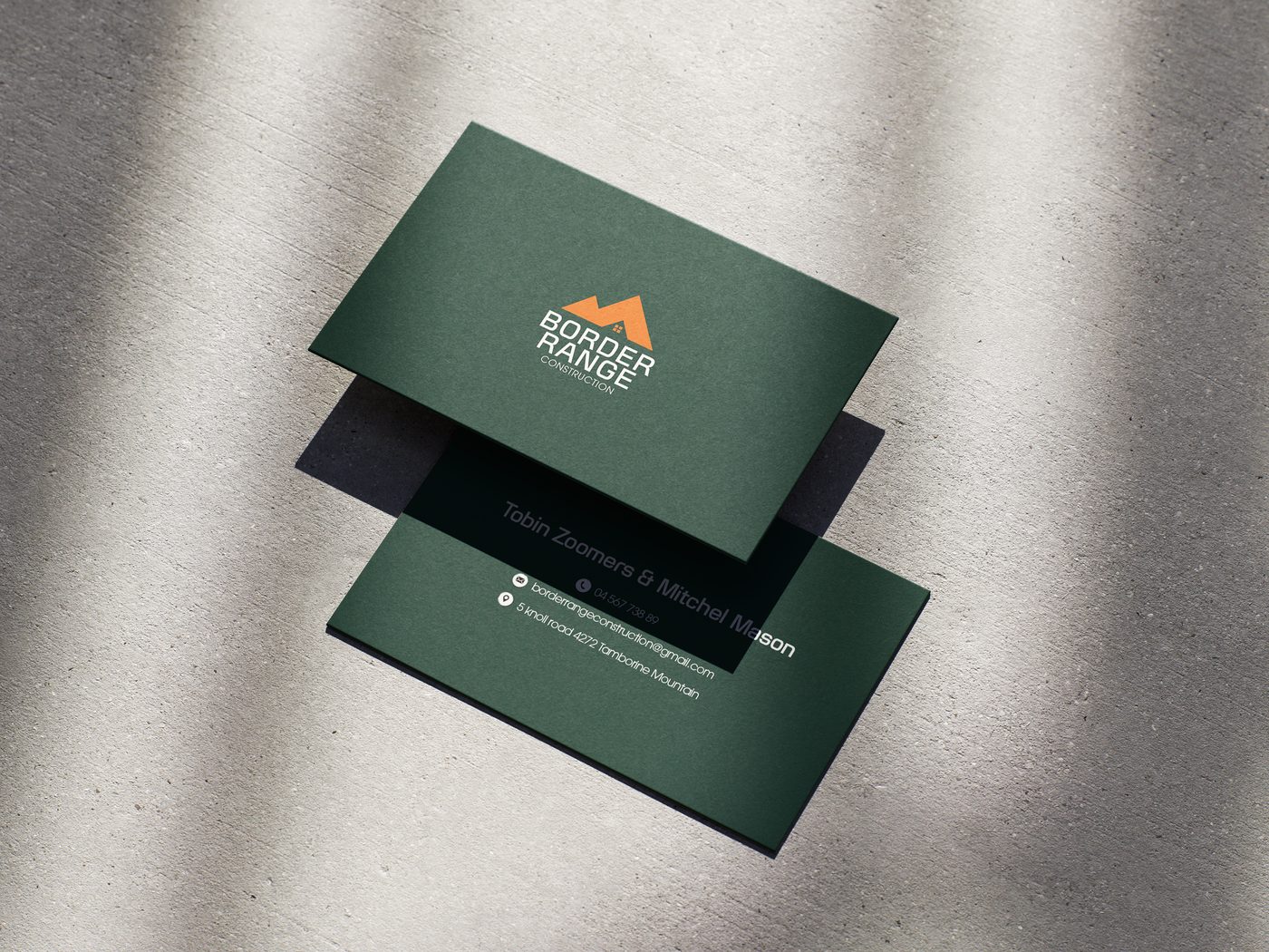 Border Range Construction business cards
